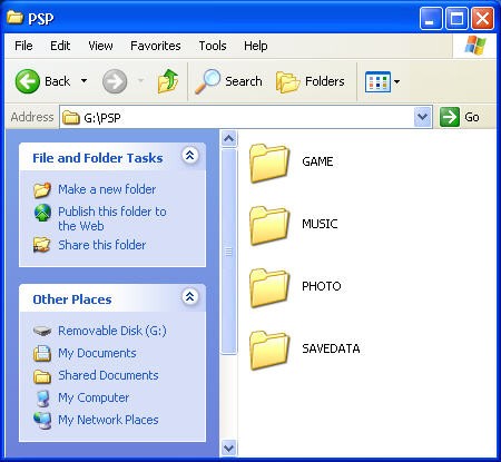 psp folder structure download